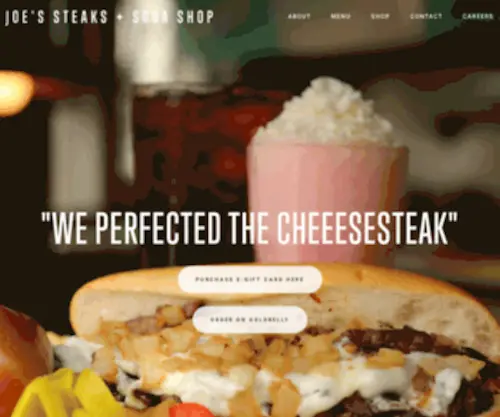 Joessteaks.com(Joe's Steaks) Screenshot