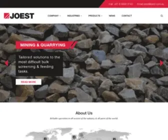 Joest.com.au(Industrial Vibration Solutions &amp; Material Handling Equipment) Screenshot