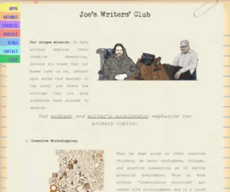 Joeswritersclub.com(Joe's Writers' Club Our unique mission) Screenshot