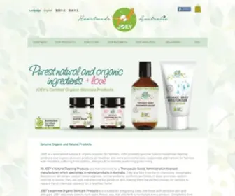 Joeynatural.com(Organic Skincare for Mama & Baby) Screenshot