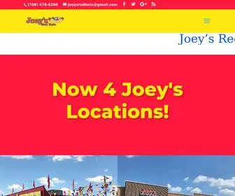 Joeysredhots.com(Joey's Red Hots) Screenshot