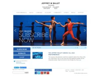 Joffrey.com(America’s premier ballet company) Screenshot