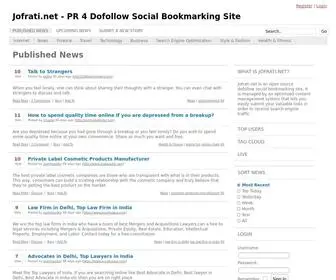 Jofrati.net(PR 4 Dofollow Social Bookmarking Site) Screenshot