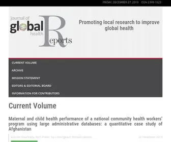 Joghr.org(Journal of Global Health Reports) Screenshot