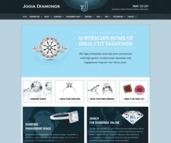 Jogiadiamonds.com.au(Wholesale Diamonds) Screenshot