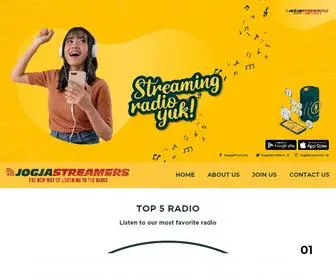 Jogjastreamers.com(JOGJASTREAMERS adalah salah satu dari situs penyedia jasa multimedia live streaming untuk stasiun) Screenshot