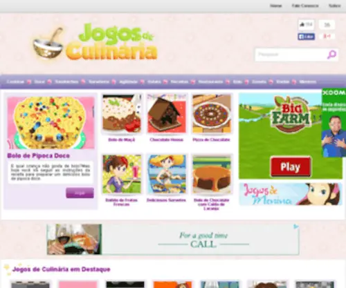 Jogosdeculinaria.com.br(Jogos de Culinária) Screenshot