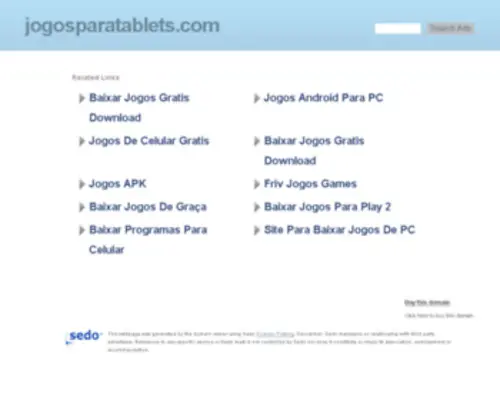 Jogosparatablets.com(Jogos para Tablet gratis) Screenshot