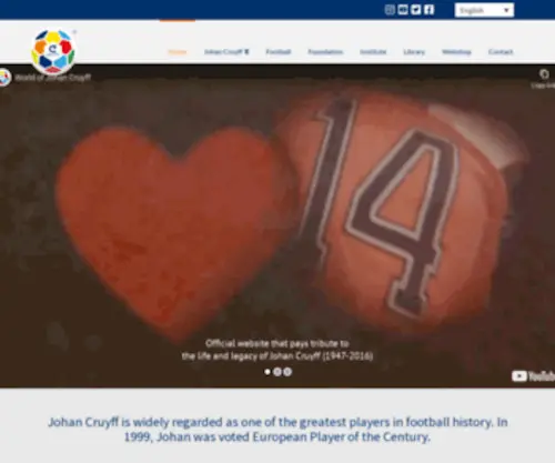 Johancruyff.com(Explore the World of Johan Cruyff) Screenshot