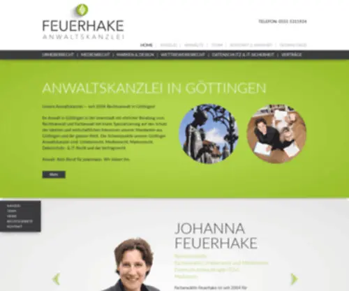Johannafeuerhake.de(Anwalt Göttingen) Screenshot