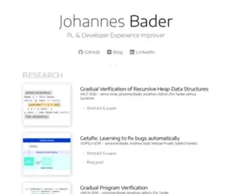 Johannes-Bader.com(Johannes Bader) Screenshot