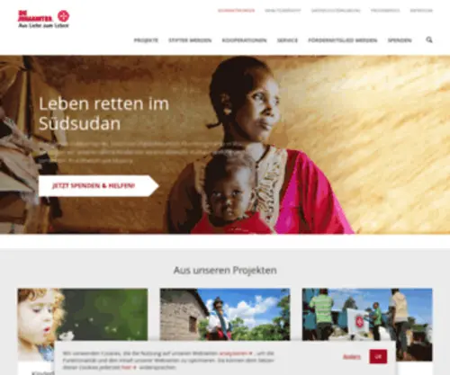 Johanniter-Helfen.de(An die Johanniter spenden oder stiften) Screenshot