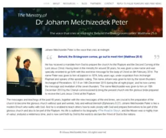 Johannministries.com(The Ministry of Dr Johann Melchizedek Peter) Screenshot