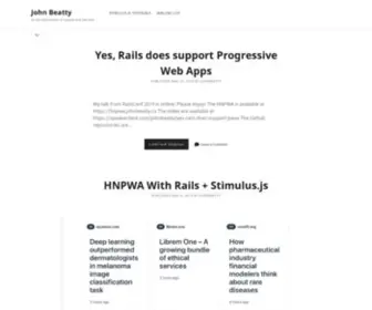 Johnbeatty.co(Everything on Rails) Screenshot