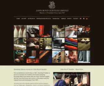 Johnboydtextiles.co.uk(Horsehair Fabrics woven by John Boyd Textiles) Screenshot