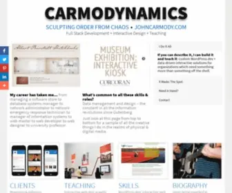 Johncarmody.com(Interactive Web Dev + Data + New Media) Screenshot