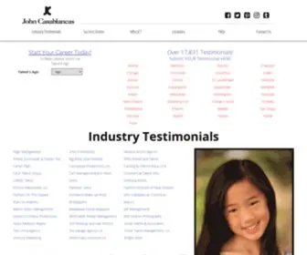 Johncasablancastestimonials.com(John Casablancas Testimonials) Screenshot