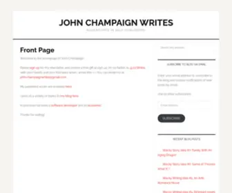 Johnchampaign.com(Adventures in Self Publishing) Screenshot