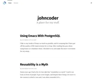 Johncoder.com(johncoder) Screenshot