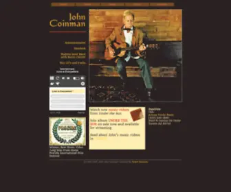 Johncoinman.com(John Coinman music official website) Screenshot