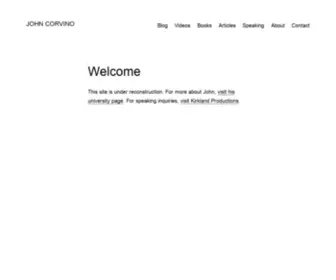 Johncorvino.com(This site) Screenshot