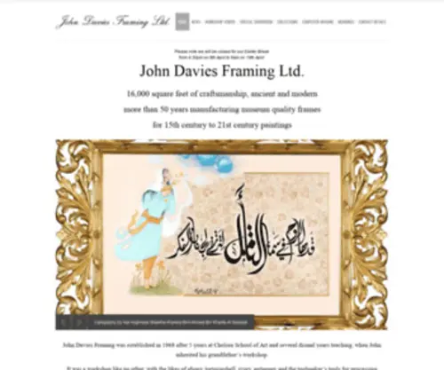 Johndaviesframing.com(Crafting Timeless Frames) Screenshot