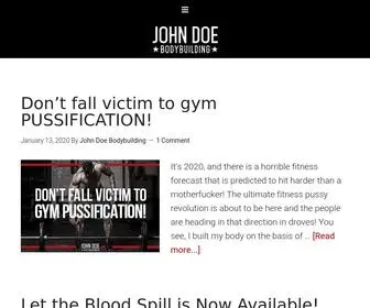 Johndoebodybuilding.com(John Doe Bodybuilding) Screenshot
