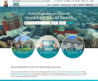 Johnfarrellre.com(Search Binghamton MLS for Real Estate & Homes) Screenshot