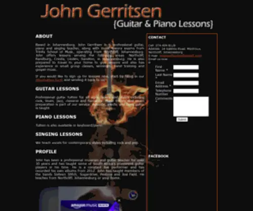 Johngerritsen.co.za(Guitar and Piano Lessons in Johannesburg (Northcliff)) Screenshot