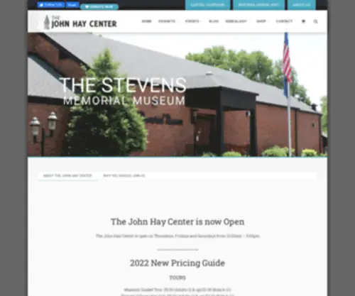 Johnhaycenter.org(The John Hay Center in Salem Indiana) Screenshot