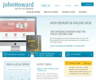 Johnhoward.on.ca(The John Howard Society of Ontario) Screenshot