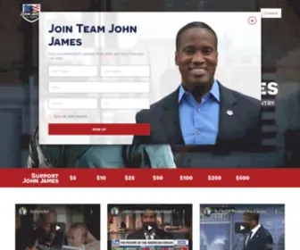 Johnjamesforsenate.com(John James for U.S) Screenshot