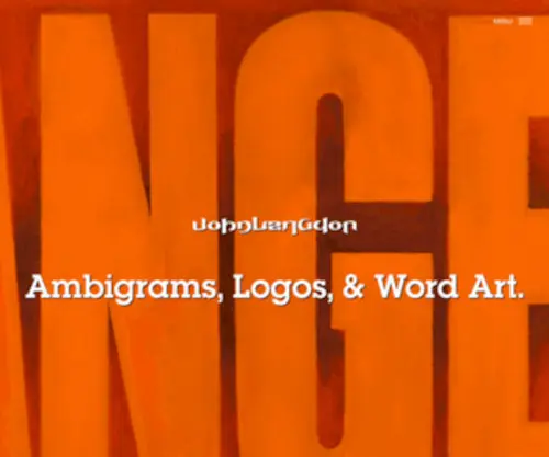 Johnlangdon.net(Ambigrams, Logos, & Word Art) Screenshot