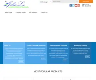 Johnleepharmaceuticals.com(Atorvastatin Tablet Wholesaler) Screenshot