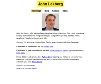 Johnlekberg.com(John Lekberg) Screenshot
