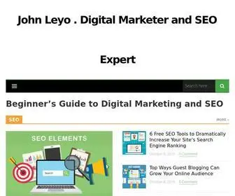 Johnleyo.com(Beginner's Guide to Digital Marketing and SEO) Screenshot