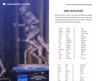 Johnmackeyaward.com(JOHN MACKEY AWARD) Screenshot