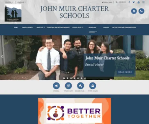 Johnmuircs.com(John Muir Charter Schools) Screenshot