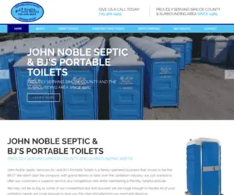 Johnnobleseptic.com(John Noble Septic Services Inc. and BJs Portable Toilets) Screenshot