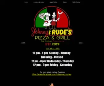 Johnnyandrudes.com(Johnny & Rude's Pizza New Oxford) Screenshot