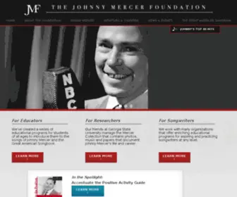 Johnnymercer.com(The Johnny Mercer Foundation) Screenshot