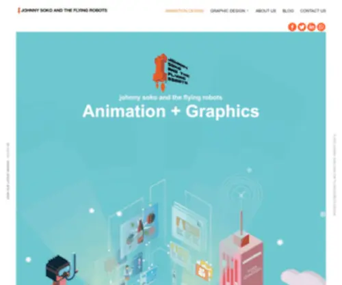 Johnnysokostudios.com(Home-Animation Graphic Design) Screenshot