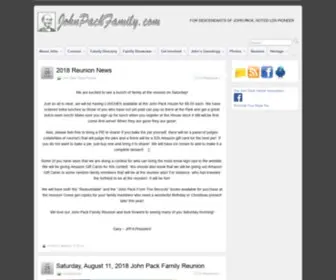 Johnpackfamily.com(For Descendants of John Pack) Screenshot