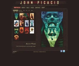 Johnpicacio.com(Award Winning Illustrator of Science Fiction) Screenshot