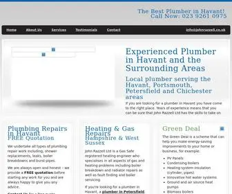 Johnrazzell.co.uk(Plumber in Havant) Screenshot