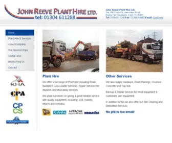 Johnreeveplanthire.co.uk(Plant Hire Services) Screenshot