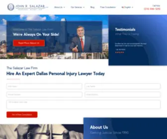 Johnrsalazar.com(Dallas Personal Injury Lawyers) Screenshot