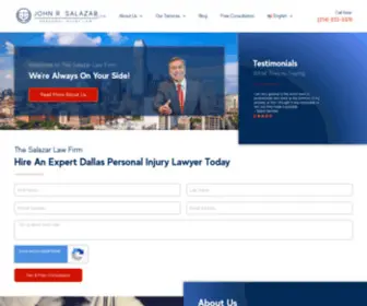 Johnsalazar.com(Dallas Personal Injury Lawyers) Screenshot