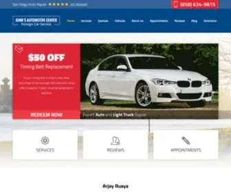 Johnsautomotivecenter.com(San Diego Auto Repair) Screenshot