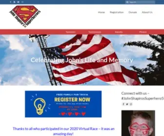 Johnshapirosuperheroes.org(John Shapiro's Superheroes 5K) Screenshot